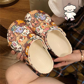 Xixitiao Dép Xăng Đan Nữ, Kiểu Dáng Mùa Hè Mới, Đế Dày, Họa Tiết Hoạt Hình Dễ Thương, Phù Hợp Cho Học Sinh