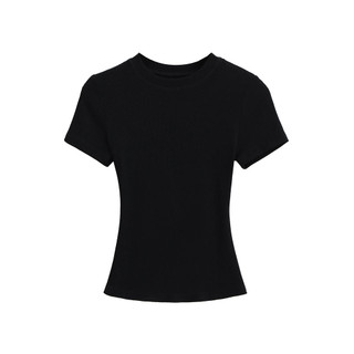 Áo thun ngắn tay cổ tròn màu trơn Slim Fit mới dành cho nữ