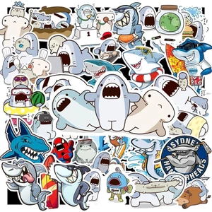 Bộ Combo 50 Sticker Baby Shark chống nước sticker dán laptop, điện thoại, đàn guitar, mũ bảo hiểm, vali