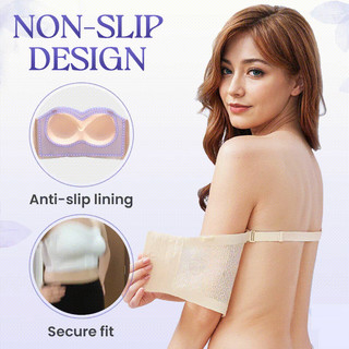 『 Brelira 』 Áo ngực không dây đẩy lên chống nghiêm trọng dành cho nữ Liền mạch quây ren lưng thoáng khí Thoải mái Plus Size Đồ lót hai chiều mặc