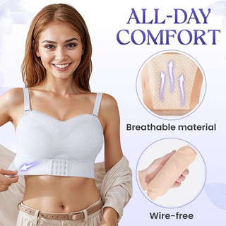 『 Brelira 』 Áo ngực không dây đẩy lên chống nghiêm trọng dành cho nữ Liền mạch quây ren lưng thoáng khí Thoải mái Plus Size Đồ lót hai chiều mặc