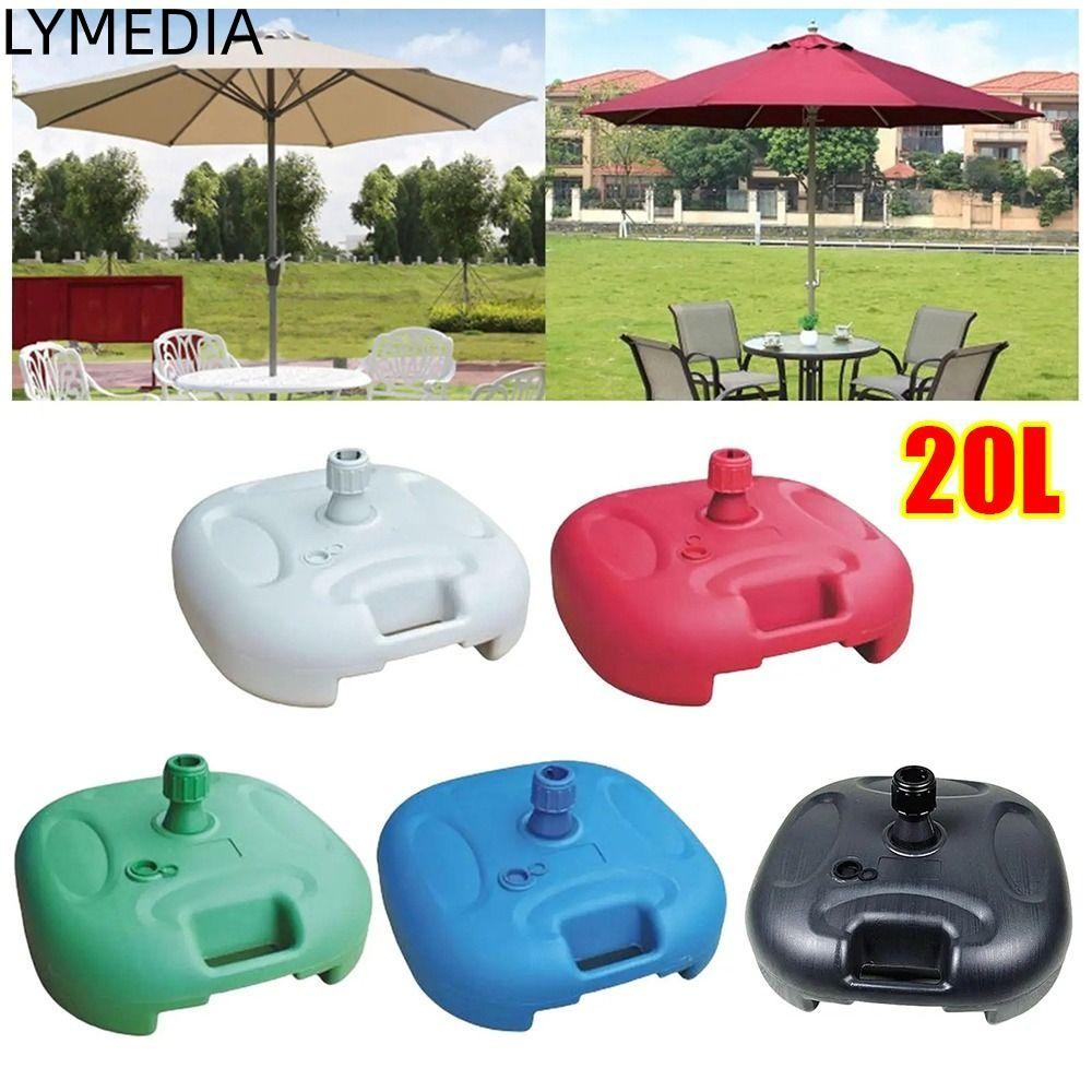 Lymedia 1 Cái Đế Dù, Ô Chống Nắng Mưa Nhựa Đế Phun Nước, Bền Nặng 20L Đế Dù Chống Thấm Nước Ngoài Trời