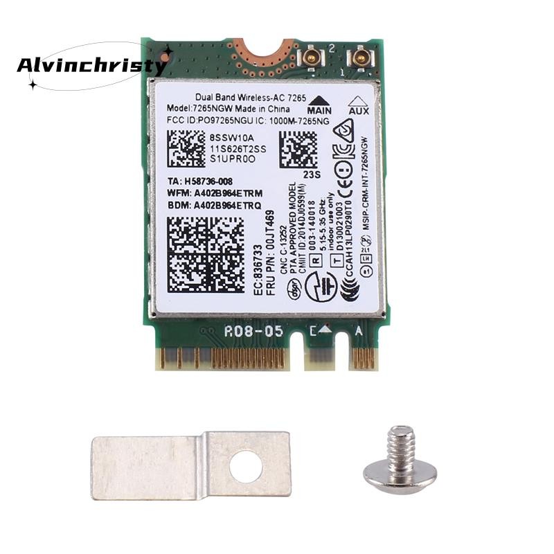 1 Cái AC7265 7265NGW Thẻ WiFi FRU00JT469 802.11AC NGFF BT4.0 Phụ tùng thay thế Phụ kiện cho dòng E550 E455 E555