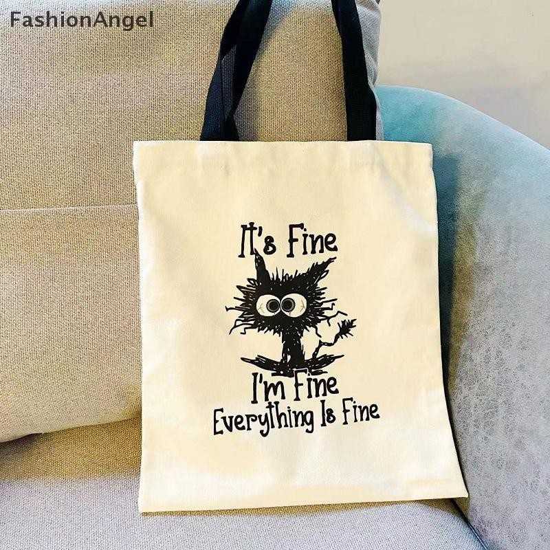 FashionAngel Sọc Túi Vải Nữ Sinh Viên Đại Học Lớp Vai Đi Lại Túi Dung Tích Lớn Túi Satchel Dễ Thương VN