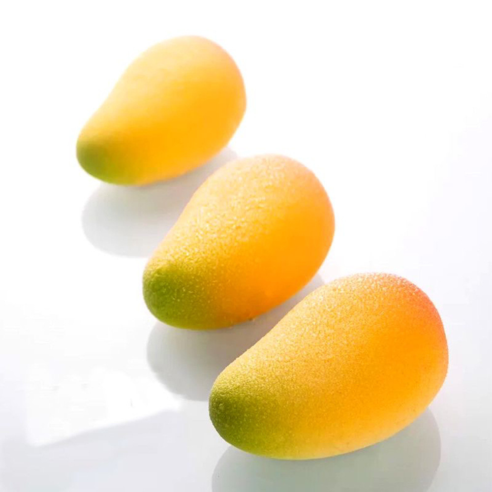 Khuôn silicon hình xoài 6 khoang cho mousse, tráng miệng Pháp, thạch, kem, chocolate, fondant, DIY