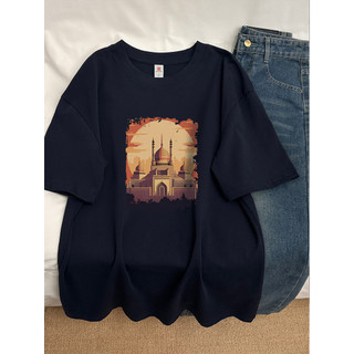2025 Mới Phong Cách Hàn Quốc Mới 100% Cotton Unisex Tay Ngắn Oversize Áo In Hình Nam Plus Size 5XL Tee Rời Nữ Cổ Tròn Áo