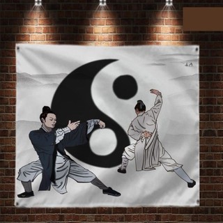 Biểu đồ Thái Cực Âm Dương Đạo giáo Qiankun Vải treo trang trí Tai Chi Bagua