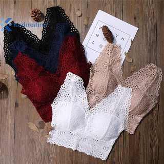 Kudosation Hoa Ren Áo Ngực Mỏng Dây Miễn Phí Bralette Quần Lót Nữ Brassiere Gợi Cảm Đồ Lót Đẹp