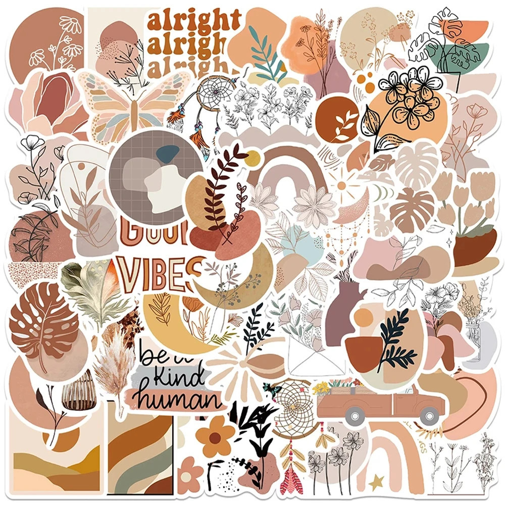 Sticker Vintage Boho ️FREESHIP ️ Sticker Retro Bohemian Hình Dán Chống ...