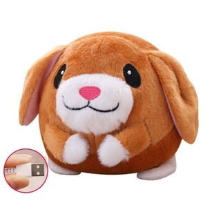 JKDESIGN  Bóng Sang Trọng Điện Tử, Âm Nhạc Rung Con Heo Sang Trọng Bóng, Dễ Thương Nhai Lông Tơ Đồ Chơi Squeaky Đồ Chơi Hamster Nhảy Bé