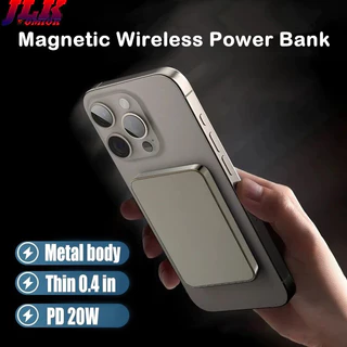 [JLK] 10000mAh Metal Magnetic Wireless Power Bank Thin PD20W Fast Charger for Type / iphone Portable External Auxiliary Battery for iPhone 16 15 14 13 S24 Ultra Pura 70 Note 13 Nova 12Sạc dự phòng không dây từ tính bằng kim loại Bộ sạc nhanh mỏng Pin phụ