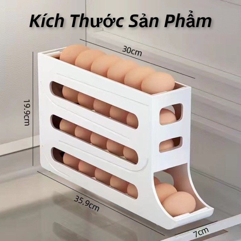 Bảo quản tủ lạnh，trượt Trứng Hộp Bảo Quản，hộp đựng trứng trượt，khay trứng tủ lạnh，Giá Đỡ Cán Tự Động Hộp Đựng Trứng