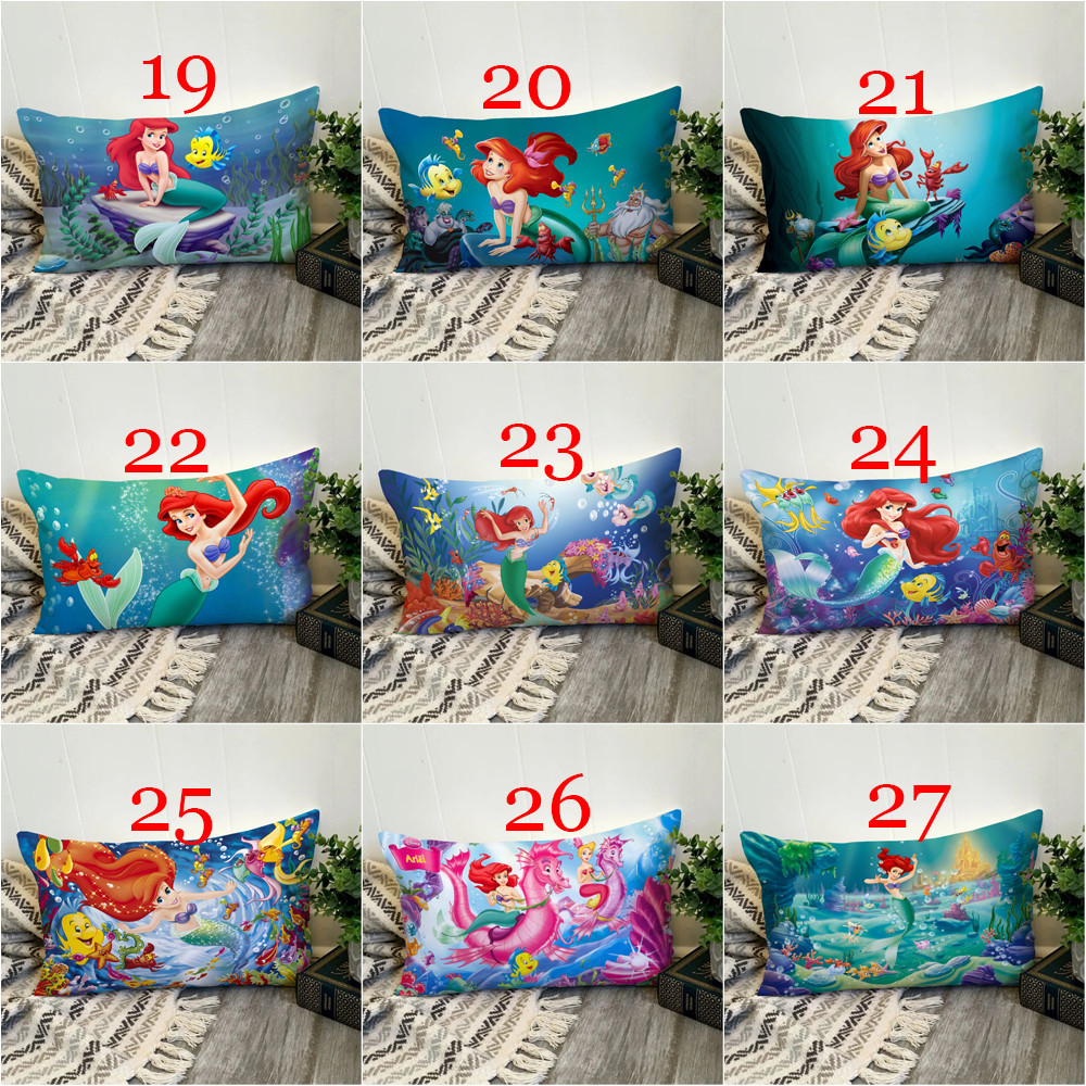 The Little Nàng Tiên Cá Disney Hình Chữ Nhật Vỏ Gối Polyester In Hình Một Mặt Trang Trí Nhà Cửa Món Quà Tốt Nhất (Không Có Lõi)