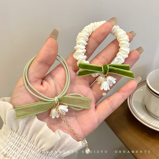 Lily của thung lũng dây tóc nữ tua rua hoa ruột nhỏ scrunchie