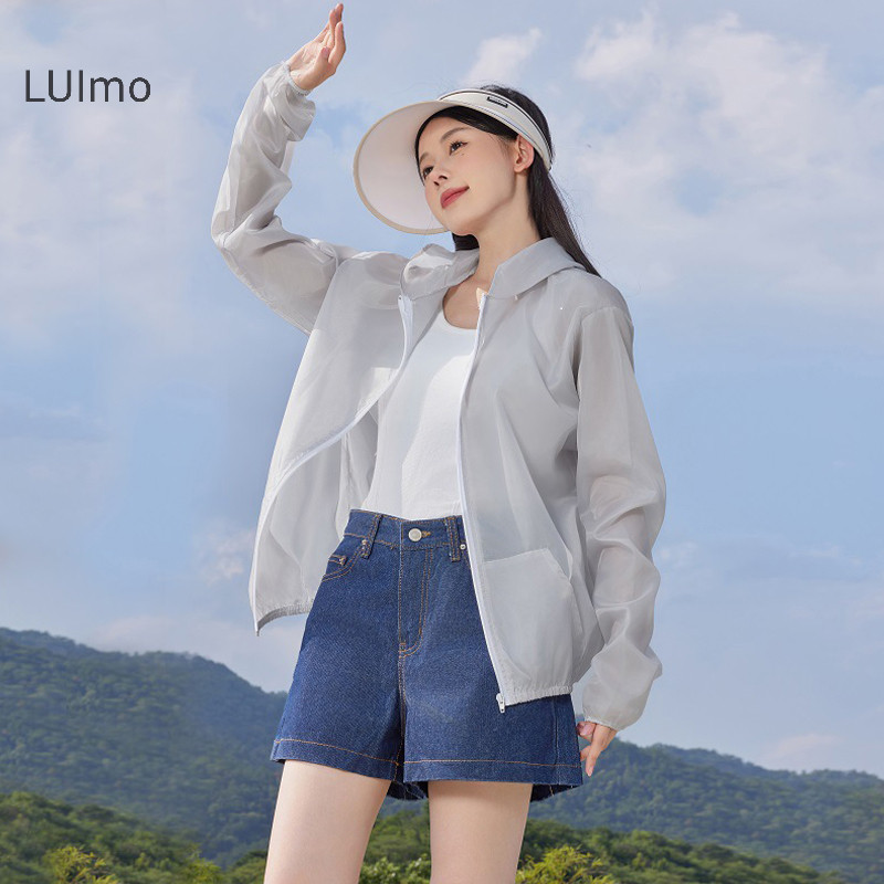 Luimo Áo Khoác Nữ Mùa Hè Chống Nắng Áo Chống Tia UV Nhanh Khô Thể Thao Áo Gió Đi Xe Đạp Chạy Bộ Áo Sơ Mi SBS