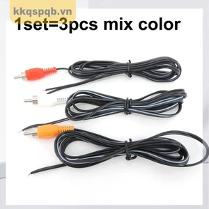 1.5m Tự Làm Sửa Chữa Dây 2pin Xe Rca Nam Đỏ Đen Trắng Đầu Nối Âm Thanh Cáp Đơn Loa Video Nối Dài Dây Dẫn VNK3