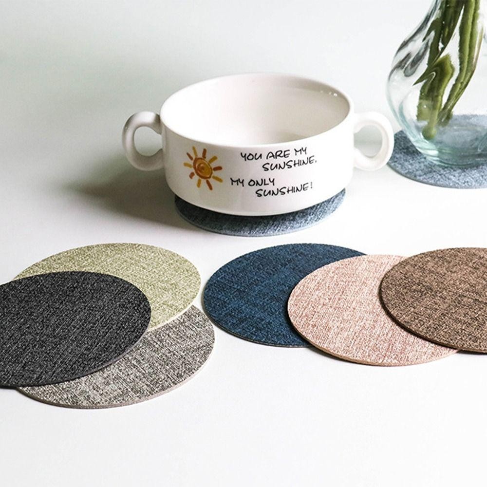 Tấm lót bàn tròn ELLSWORTH, Thảm trải bàn lớn 33cm, Bàn ăn Coaster chống trượt bằng nhựa PVC chịu nhiệt phong cách Bắc Âu