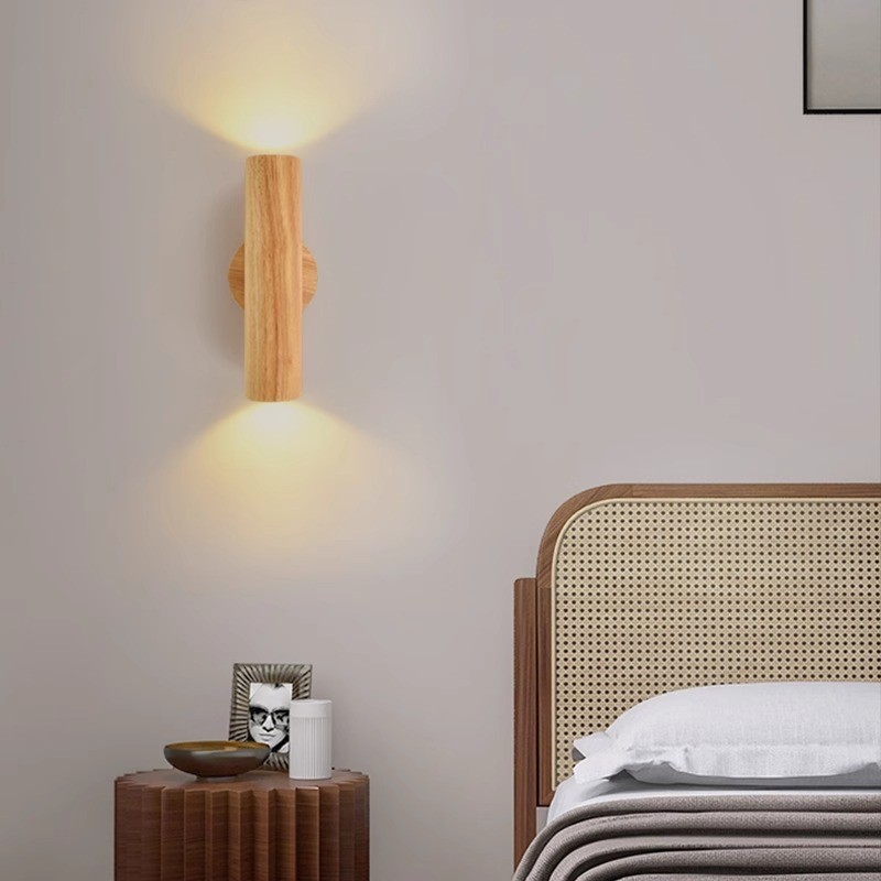 Xoay Đèn Tường Bằng Gỗ Thiết Kế Hiện Đại Phòng Ngủ Đơn Giản Đầu Giường Đèn Tường Phòng Khách Nền Led Sconce