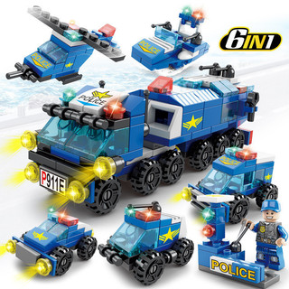 Tương Thích Lego Khối Xây Dựng Robot Trực Thăng Lâu Đài Thiết Giáp Xe Mô Hình Giáo Dục Lắp Ráp Đồ Chơi Quà Tặng 6 Trong 1