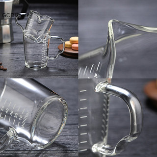 Gcdhome 70 / 150ML Chiều Rộng Cốc Sữa Thủy Tinh Có Cân Chịu Nhiệt Ly Đo Jigger Cho Cà Phê Espresso Hai Miệng Ounce Cup HOT