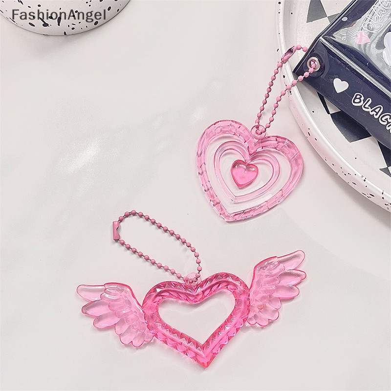 FashionAngel Trái Tim Rỗng Mặt Dây Album Ảnh Trang Trí Album Mặt Dây Chuyền Móc Khóa Móc Khóa Túi Chìa Khóa Trang Trí Chìa Khóa TH