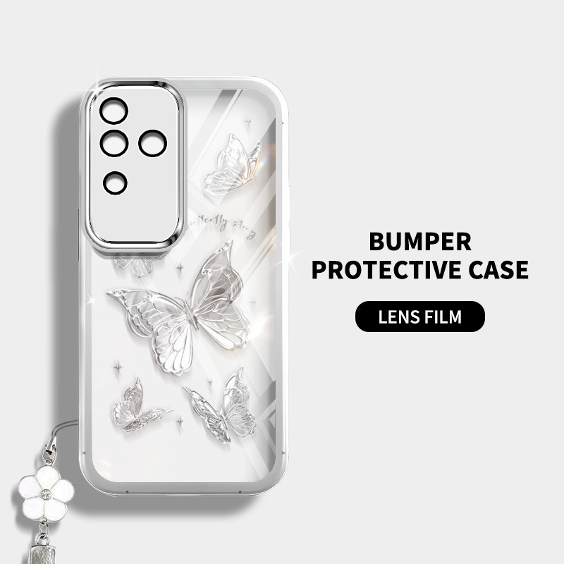 Ốp Điện Thoại YBD INS Style Cho Vivo V40 Pro S18 Pro V30 Pro V30E Vỏ Bướm Niche Được Trang Bị Bảo Vệ Ống Kính