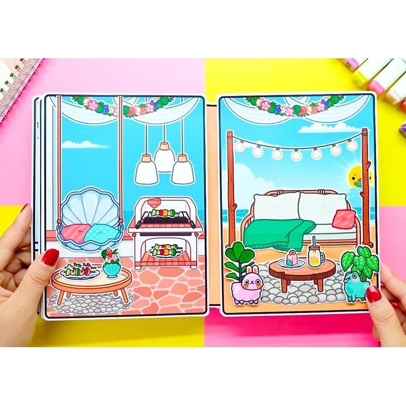 Cuốn Sách Toca Boca squishy giấy tự làm búp bê giấy blackpink búp bê giấy ngôi nhà búp bê ngôi nhà búp bê giấy ngôi nhà