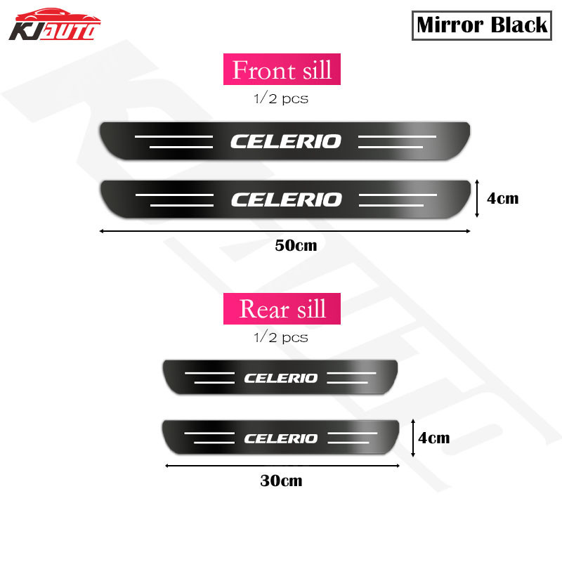 ✨Suzuki Celerio Cao Cấp Tùy Chỉnh Kim Loại Sill Bảo Vệ Chống Trầy Xước Chống Bụi Bẩn Thép Không Gỉ Bảo Vệ Cửa Xe Ô Tô Miếng Dán Trang Trí Phụ Kiện