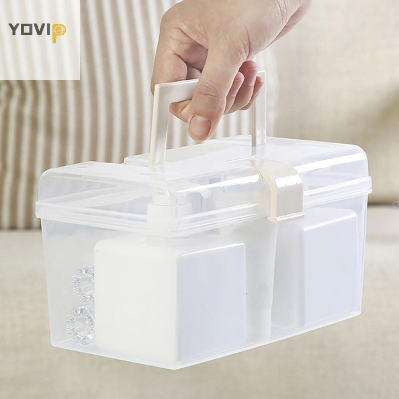 Hộp Bảo Quản Mặt nạ YOVIP Có Tay Cầm Hộ Gia Đình Chống Bụi Kín Hộp Dung Tích Lớn Chống Thấm Nước Chống Bụi Đồ lặt vặt Hộp Bảo Quản VN