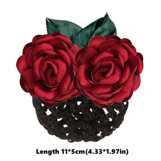 Vỏ bọc tóc hoa SMILE, Phụ kiện tóc hoa Snood Hairnet Hair, Mũ đội đầu tóc có thể tháo rời Barrette với cho nhân viên khách sạn ngân hàng