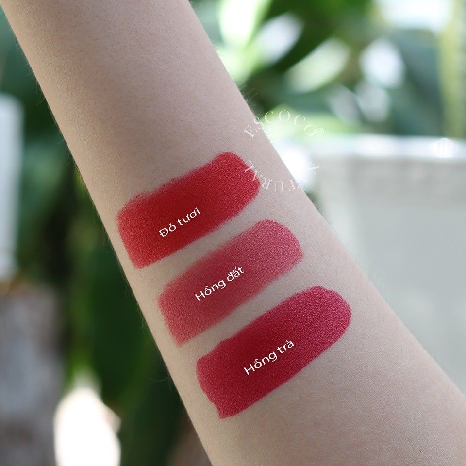 Son môi Escoco 14 màu xinh xắn chiết xuất từ dầu dừa thiên nhiên giúp đôi môi rực rỡ (TẶNG KÈM DƯỠNG MÔI)