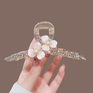 Mauropoli [Sẵn Sàng] Kẹp Tóc Hoa Mộc Lan Cao Cấp Phong Cách Mới Nữ Đầu Lưng Tinh Tế Kẹp Cá Mập Lớn Sang Trọng Tóc