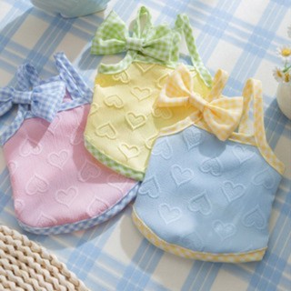 2 Chiếc Shihtzu Chó Clothe Puppy Kẹp Tóc Mùa Hè Sling Quần Áo Và Nơ Kẹp Tóc Thú Cưng Mèo Quần Áo Cho Chó Nữ Áo Thun Quần Áo