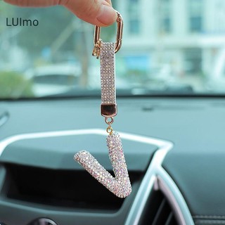 Luimo Thời Trang Lấp Lánh Kim Cương Giả Bảng Chữ Cái Móc Khóa Chữ Dễ Thương Quyến Rũ Vòng Chìa Khóa Ba Lô Tinh Tế Phụ Kiện Trang Trí Quà Tặng SBS