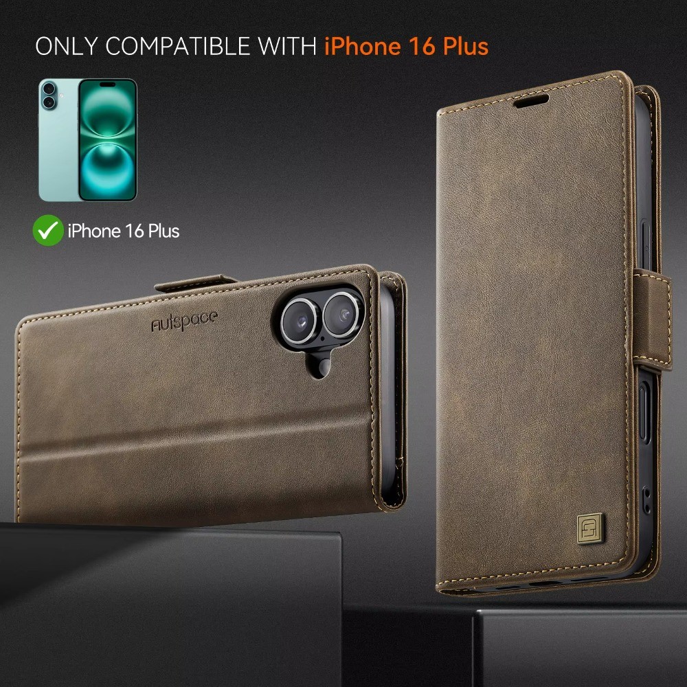 Ví Lật Từ Tính Ốp Lưng Điện Thoại iPhone 16 Pro Max 15 14 Plus 13 12 11 RFID Chặn Retro Da PU Crad Khe Cắm Giá Đỡ Bao Da