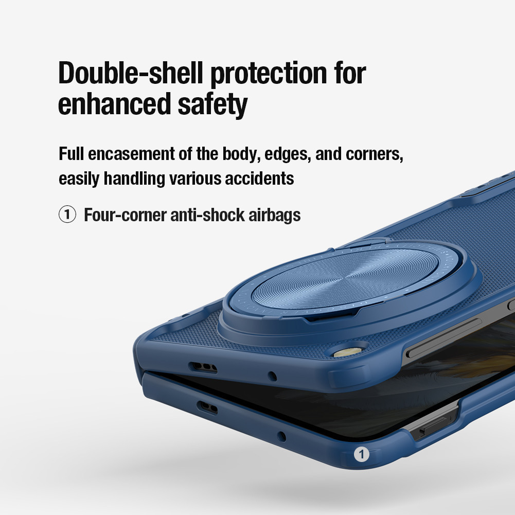 Nillkin Cho OPPO Find N5 N3 / OnePlus Mở Siêu Mờ Shield Prop PC Chống Sốc Chống Rơi Bảo Vệ Ống Kính Máy Ảnh Chân Đế Ốp Lưng Cứng Từ Tính Vỏ Điện Thoại