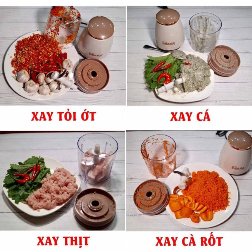 Máy Xay Đa Năng Osaka Nhật Bản - Máy Xay Sinh Tố,Thịt Cao Cấp-Lưỡi Dao Lớn Không Gỉ