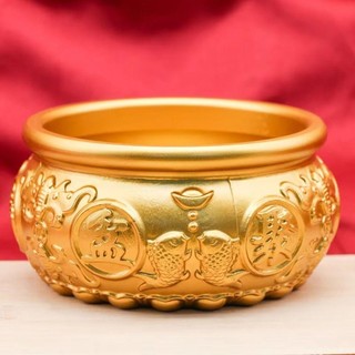 HOMEHAVEN 1 Cái Bát Kho Báu, Thu Hút Sự Giàu Có May Mắn Đồng Thau Cornucopia, Bền May Mắn 4 / 6 / 8cm Điện Ma Thuật Máy Tính Để Bàn Trang Trí Nhỏ Trang Trí Nhà