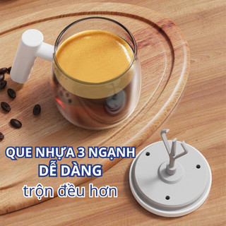 CỐC TỰ KHUẤY THÔNG MINH 400ML công suất 700v/phút Cốc xoay di động pha trà pha sữa kèm sạc NGÓI HOME - CD02