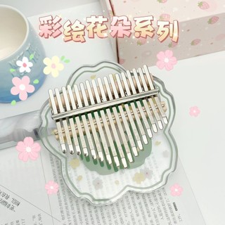 Pha Lê Trong Suốt Ngón Tay Cái Piano Kalimba Người Mới Bắt Đầu 17-Tone 21-Tone Ngón Tay Piano Nữ Sinh Cô Gái Nhạc Cụ Quà Tặng 25.3.11