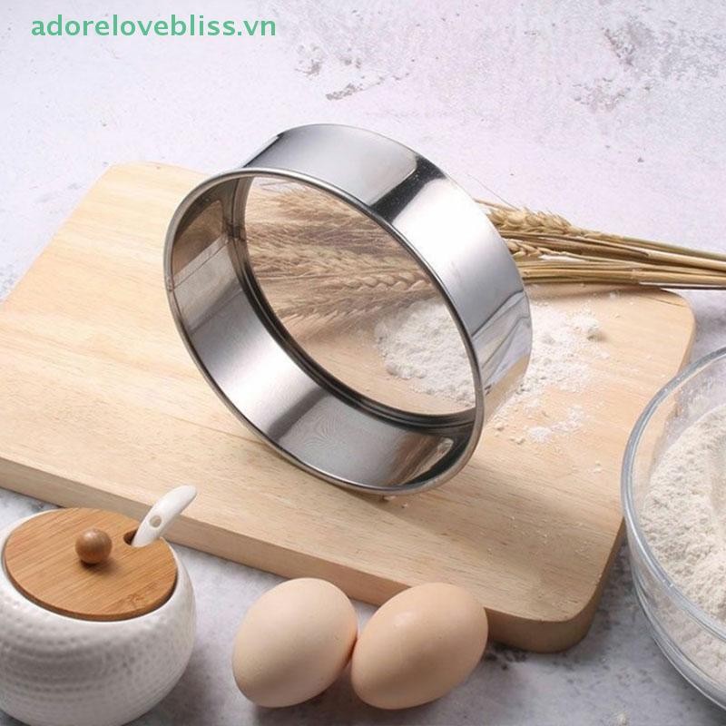 Thêm Nhà Bếp Lưới Bột Sifter Tròn Thép Không Gỉ Bột Sàng Lọc Sifter BSS