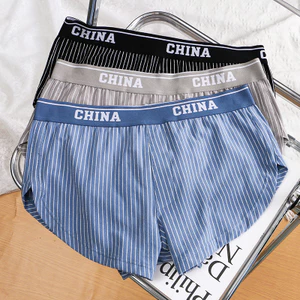 Phong Cách Mới Nam Cotton Hợp Thời Trang Giải Trí Sọc Rời Quần Lót Thanh Niên Thể Thao Thoáng Khí Boxer C6141