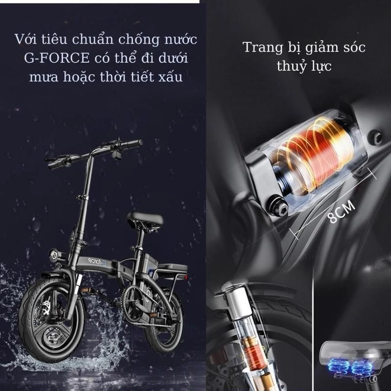 Xe đạp trợ lực điện S-PORT W8 - phiên bản Lite , di chuyển  chế độ trợ lực - Bảo hành 12 tháng phương  xe xedap