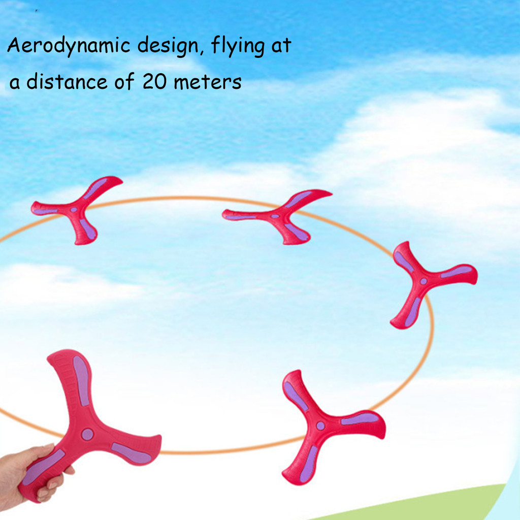 Boomerang Trẻ Em Nhiều Màu Sắc Nhựa EVA Phi Tiêu Ba Lá Phi Tiêu Nhiều Người Cha Mẹ Trẻ Em Chó Chơi Đồ Chơi