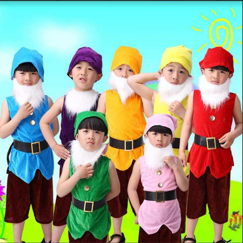 💕Chỗ💕 Quần Áo Trẻ Em Động Vật Múa Trang Phục Quần Áo Cho Bé Gái 3 Đến 12 Tuổi Bảy Chú Lùn / Bà Hoàng Trắng Nhân / Hoàng Tử Trang Phục Mới Lạ Halloween Giáng Sinh