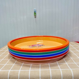 Mâm nhựa tròn có vành, kích thước 26-28-32-36 -40-44-50cm, 4 màu dương, hồng, ngọc, cam,nhựa PP - Phương Trang