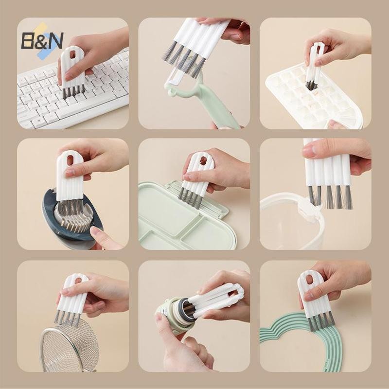 Bàn chải nắp cốc đa chức năng B & N Tiện ích làm sạch cho bàn chải làm sạch tay cầm cong Brush.