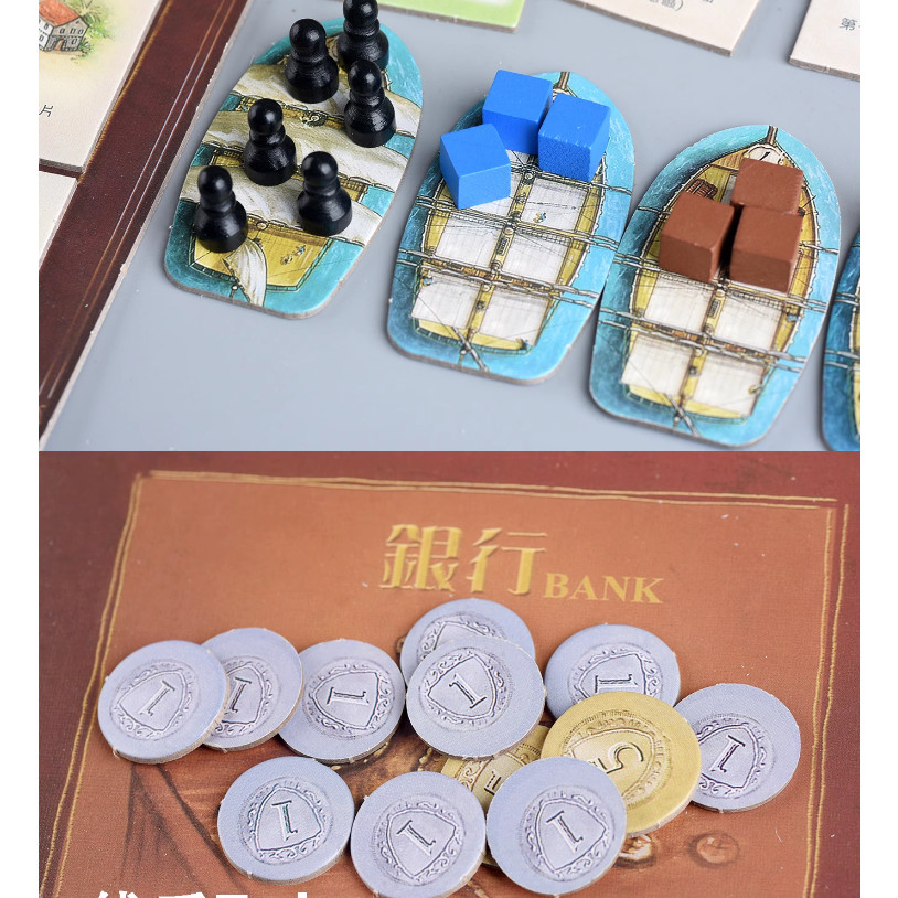 Boardgame trò chơi Puerto Rico Deluxe kèm 2 bản mở rộng - quản lý tài nguyên, xây dựng công trình Tigar