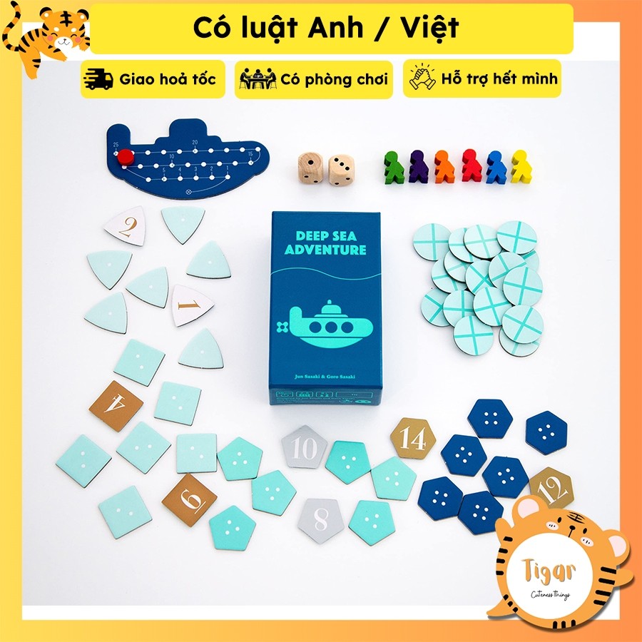[Luật Việt] Boardgame Deep sea adventure - tàu ngầm may rủi Tigar