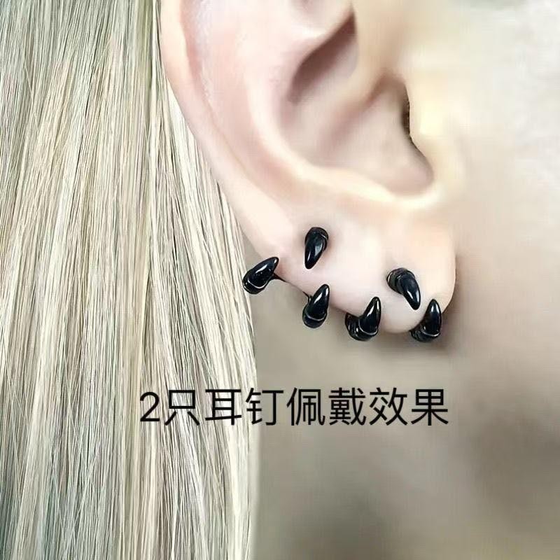 Tối Gothic Rồng Móng Vuốt Bông Tai Punk Retro Độc Đáo Hợp Thời Trang Hip-Hop Nam Nữ Bông Tai